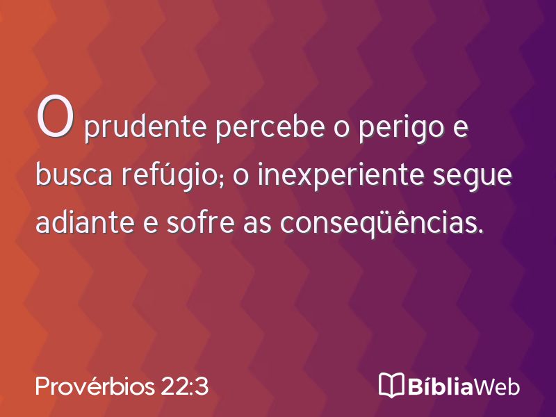 Provérbios 22:3 em imagem para compartilhar