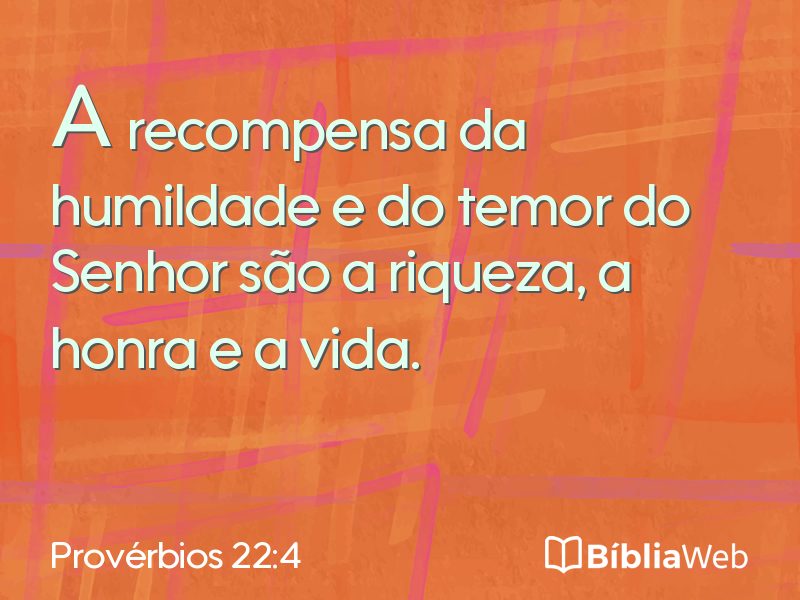 Provérbios 22:4 em imagem para compartilhar