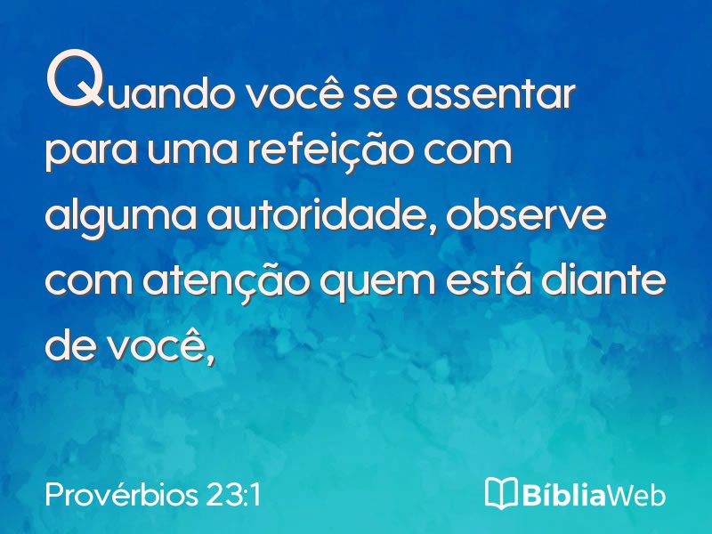 Provérbios 23:1 em imagem para compartilhar