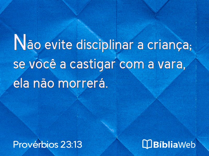 Provérbios 23:13 em imagem para compartilhar