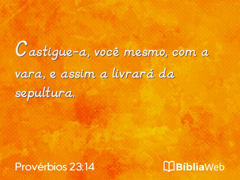 Provérbios 23:14 em imagem para compartilhar