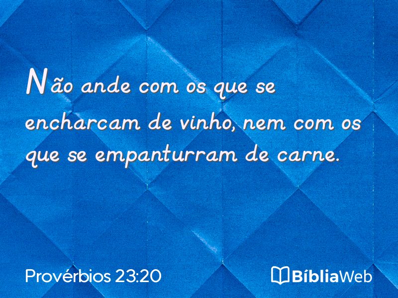 Provérbios 23:20 em imagem para compartilhar