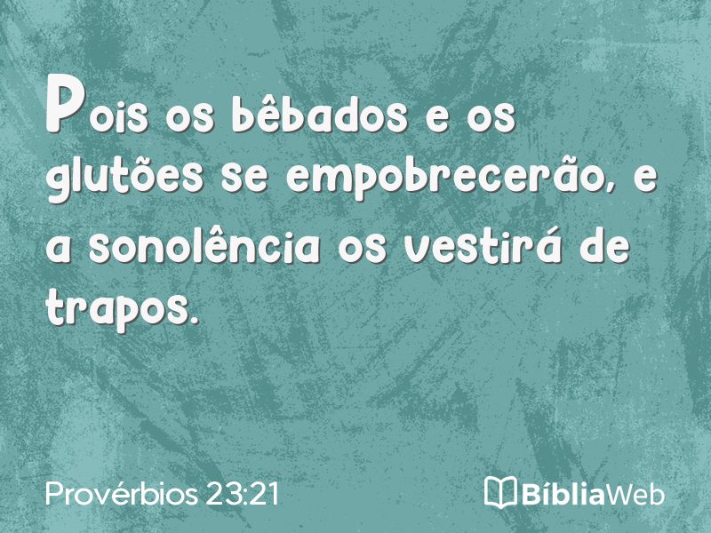 Provérbios 23:21 em imagem para compartilhar