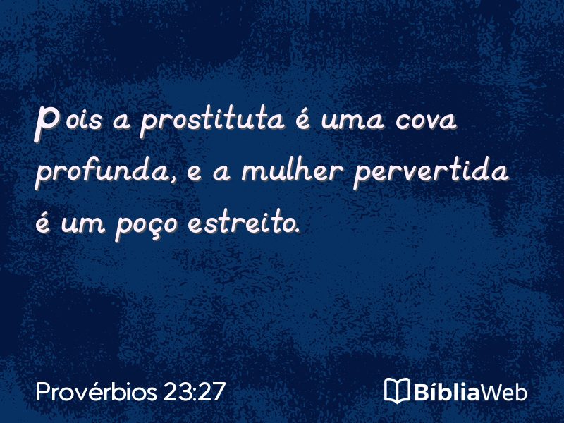 Provérbios 23:27 em imagem para compartilhar