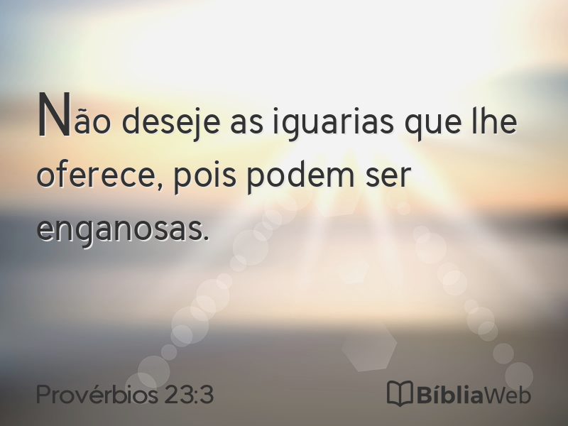 Provérbios 23:3 em imagem para compartilhar