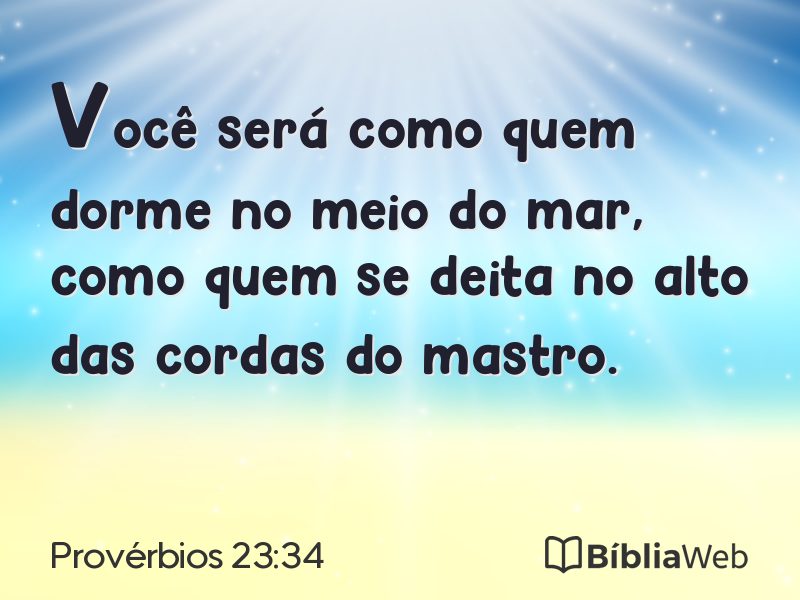 Provérbios 23:34 em imagem para compartilhar