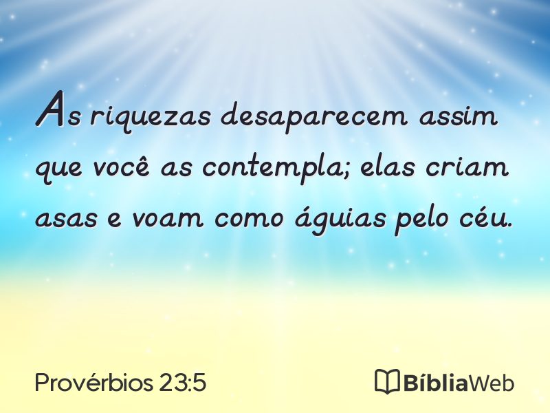 Provérbios 23:5 em imagem para compartilhar