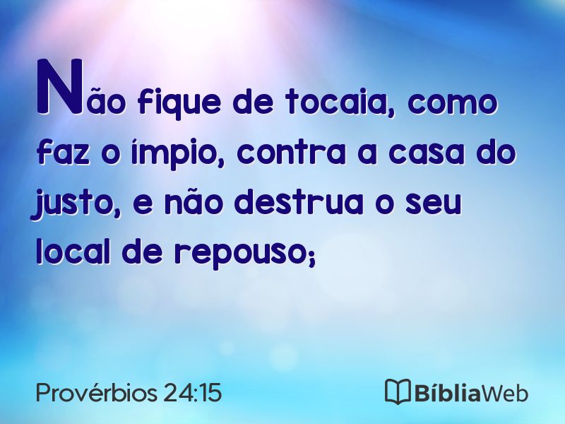 Provérbios 24:15 em imagem para compartilhar