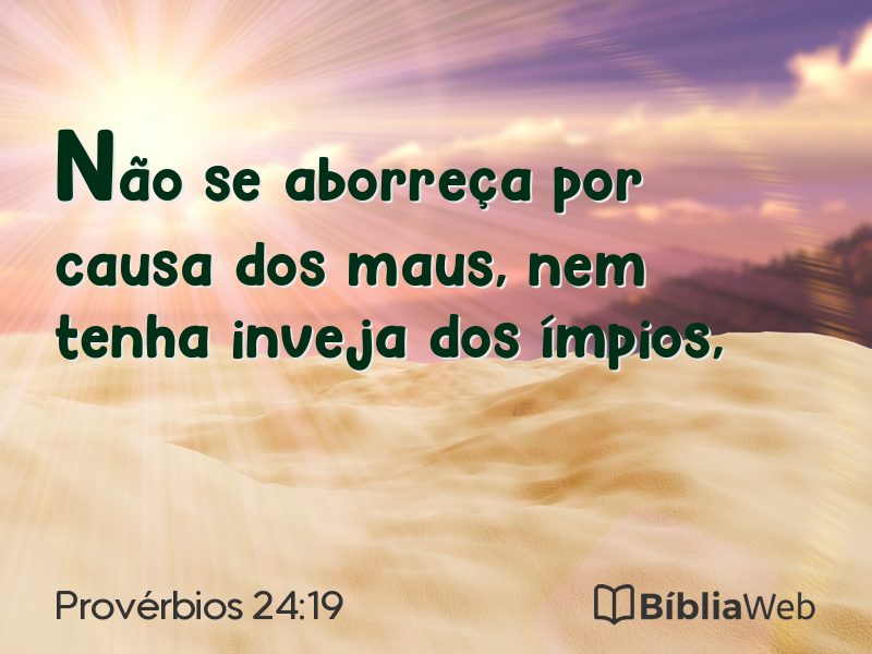 Provérbios 24:19 em imagem para compartilhar