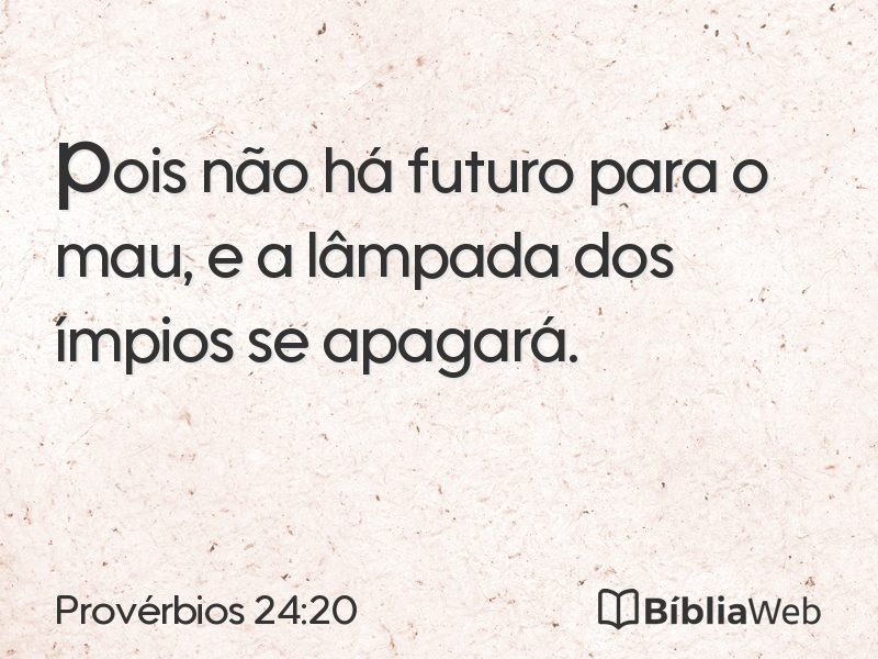 Provérbios 24:20 em imagem para compartilhar