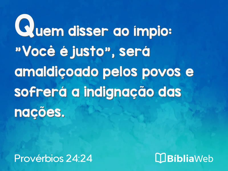 Provérbios 24:24 em imagem para compartilhar