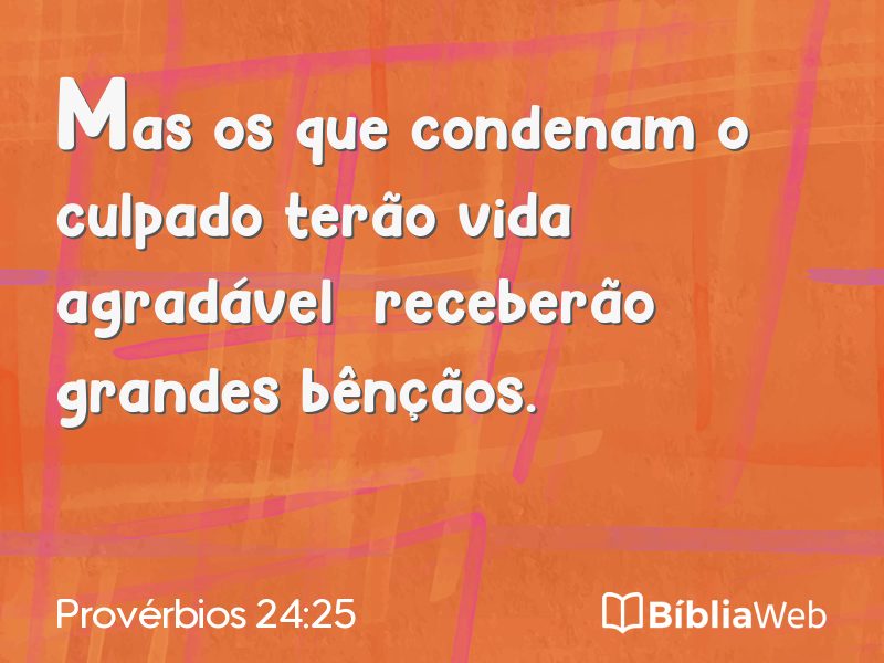 Provérbios 24:25 em imagem para compartilhar