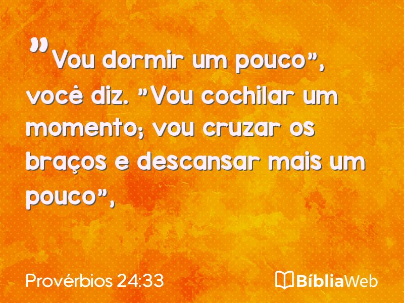 Provérbios 24:33 em imagem para compartilhar