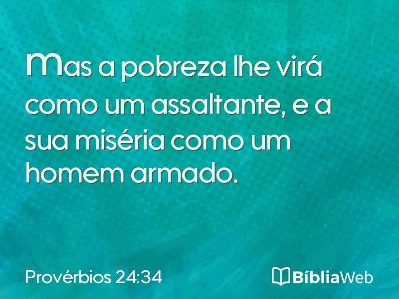 Provérbios 24:34 em imagem para compartilhar