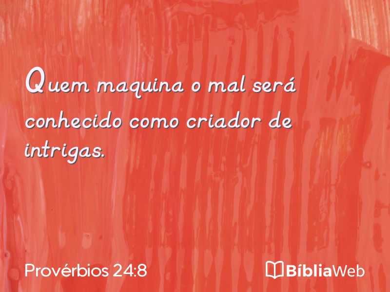 Provérbios 24:8 em imagem para compartilhar