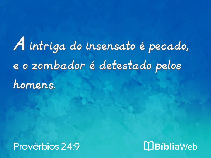 Provérbios 24:9 em imagem para compartilhar