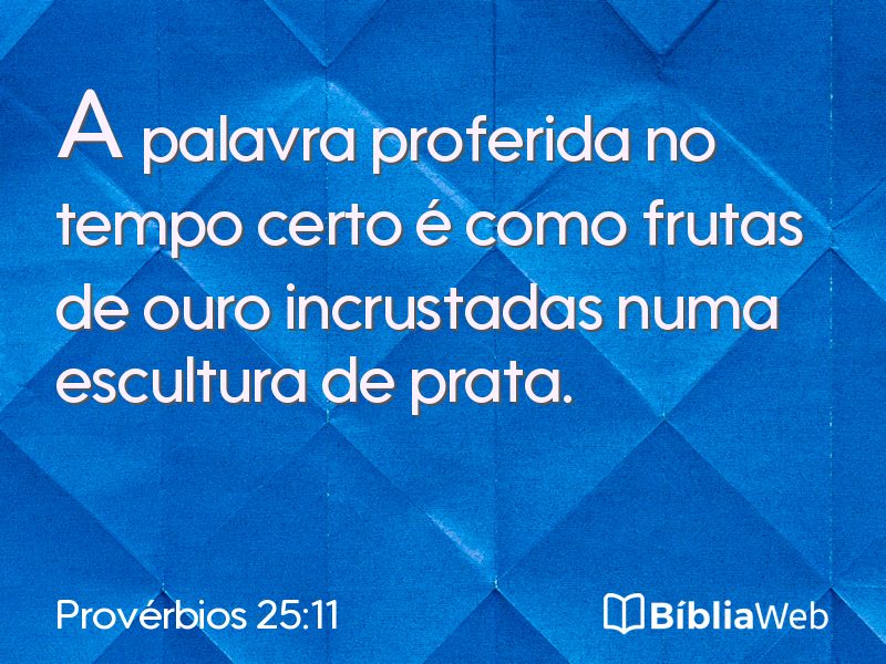 Provérbios 25:11 em imagem para compartilhar