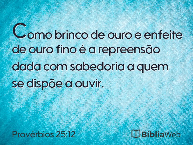 Provérbios 25:12 em imagem para compartilhar