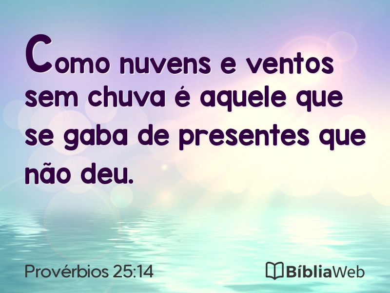 Provérbios 25:14 em imagem para compartilhar