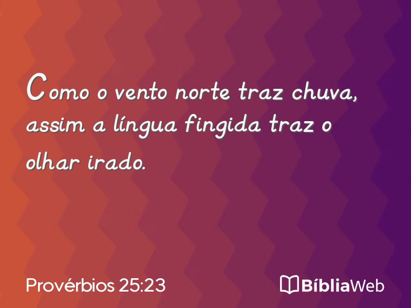 Provérbios 25:23 em imagem para compartilhar