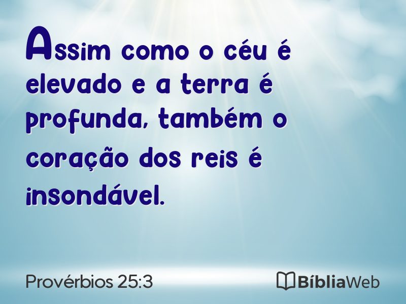 Provérbios 25:3 em imagem para compartilhar