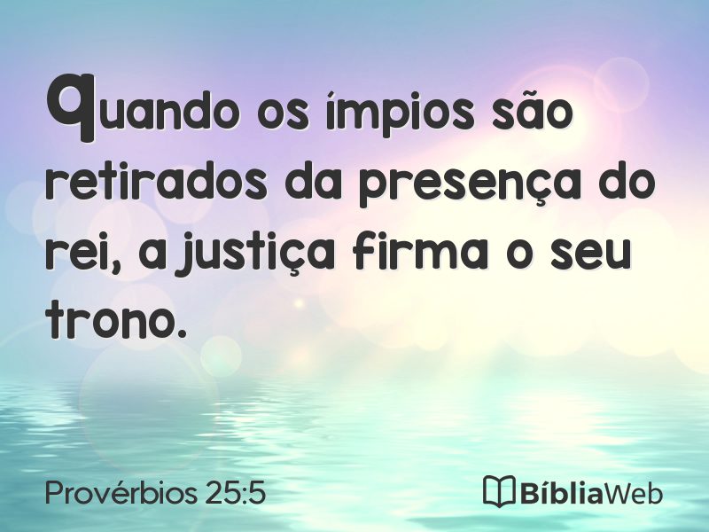 Provérbios 25:5 em imagem para compartilhar