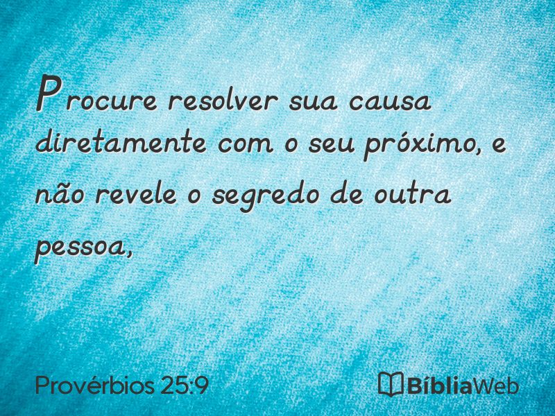 Provérbios 25:9 em imagem para compartilhar