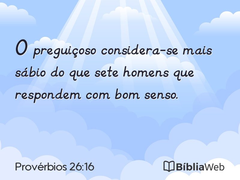 Provérbios 26:16 em imagem para compartilhar
