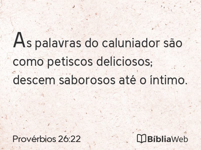 Provérbios 26:22 em imagem para compartilhar