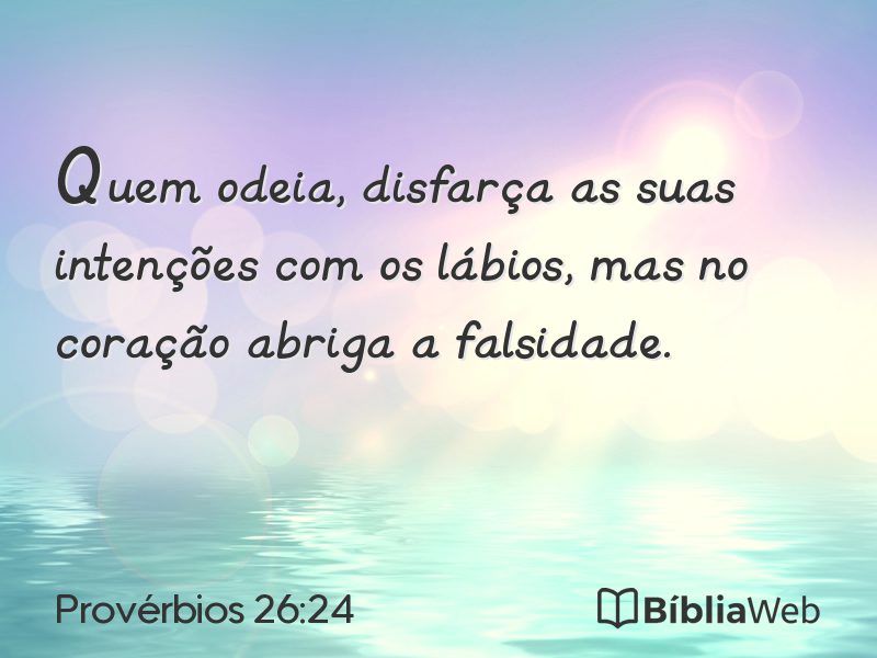 Provérbios 26:24 em imagem para compartilhar