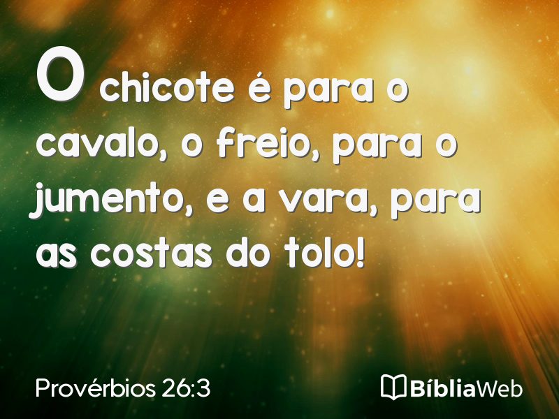 Provérbios 26:3 em imagem para compartilhar