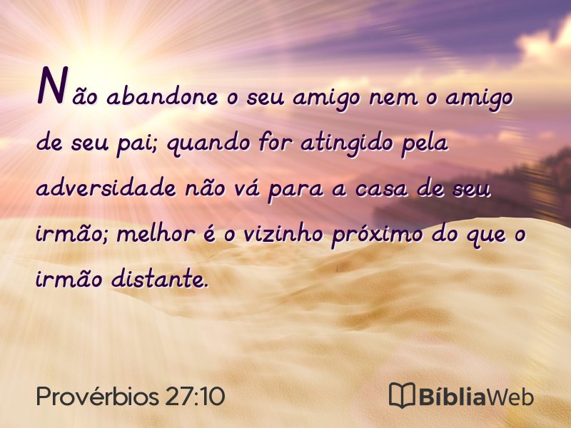 Provérbios 27:10 em imagem para compartilhar