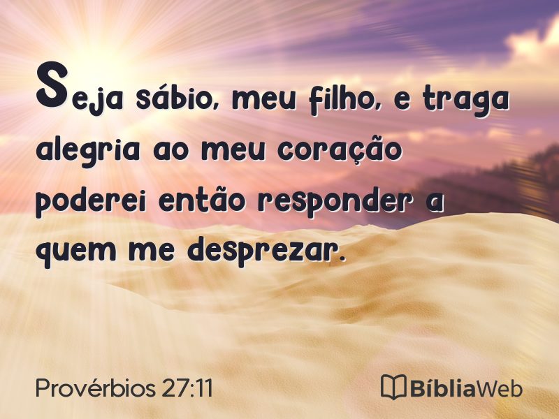 Provérbios 27:11 em imagem para compartilhar