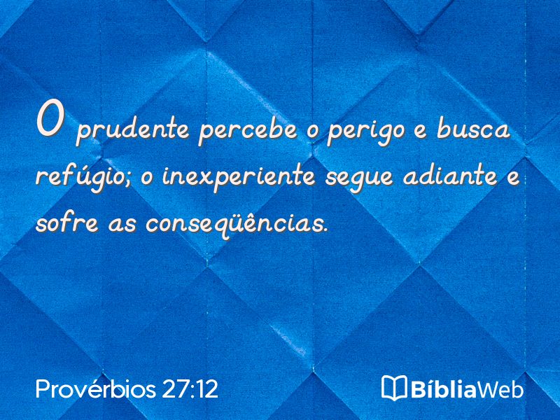 Provérbios 27:12 em imagem para compartilhar