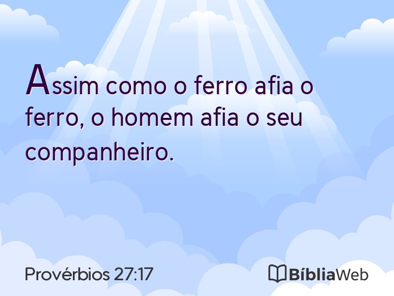 Provérbios 27:17 em imagem para compartilhar