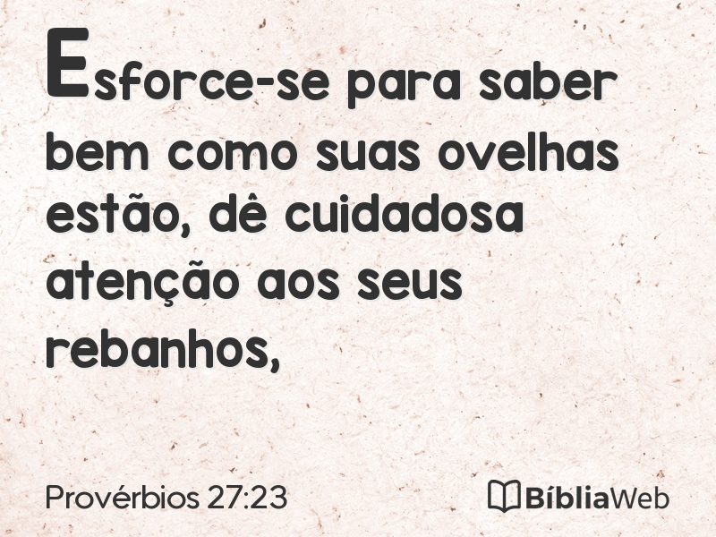 Provérbios 27:23 em imagem para compartilhar