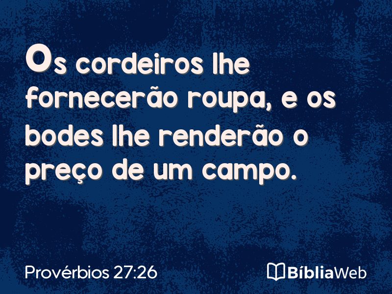 Provérbios 27:26 em imagem para compartilhar