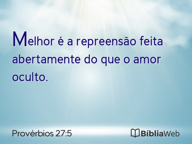 Provérbios 27:5 em imagem para compartilhar