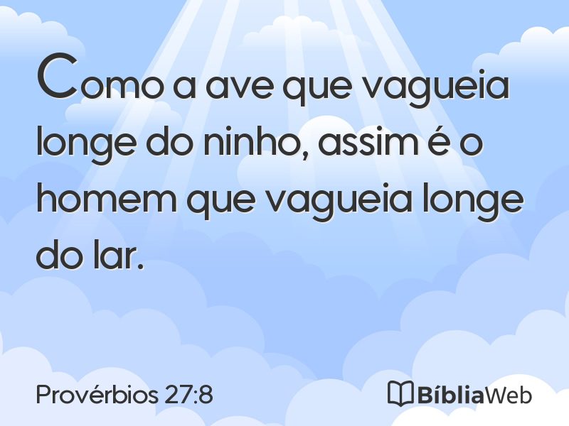 Provérbios 27:8 em imagem para compartilhar