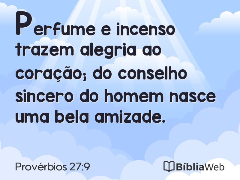 Provérbios 27:9 em imagem para compartilhar