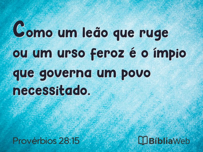 Provérbios 28:15 em imagem para compartilhar