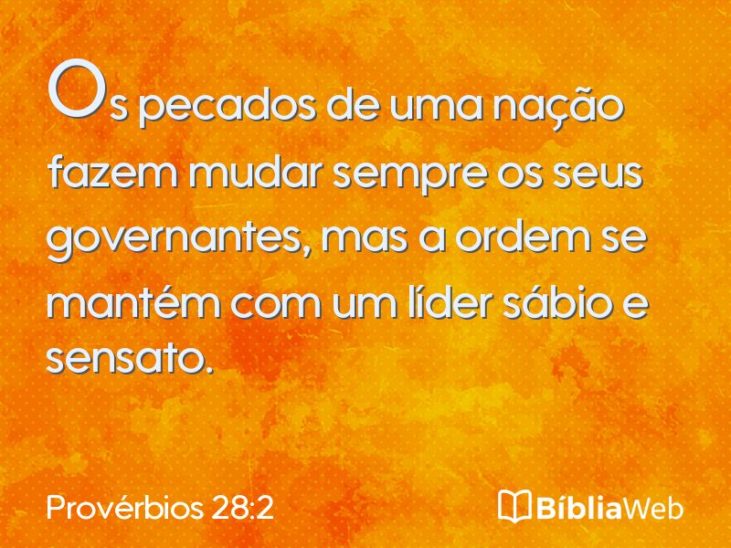 Provérbios 28:2 em imagem para compartilhar