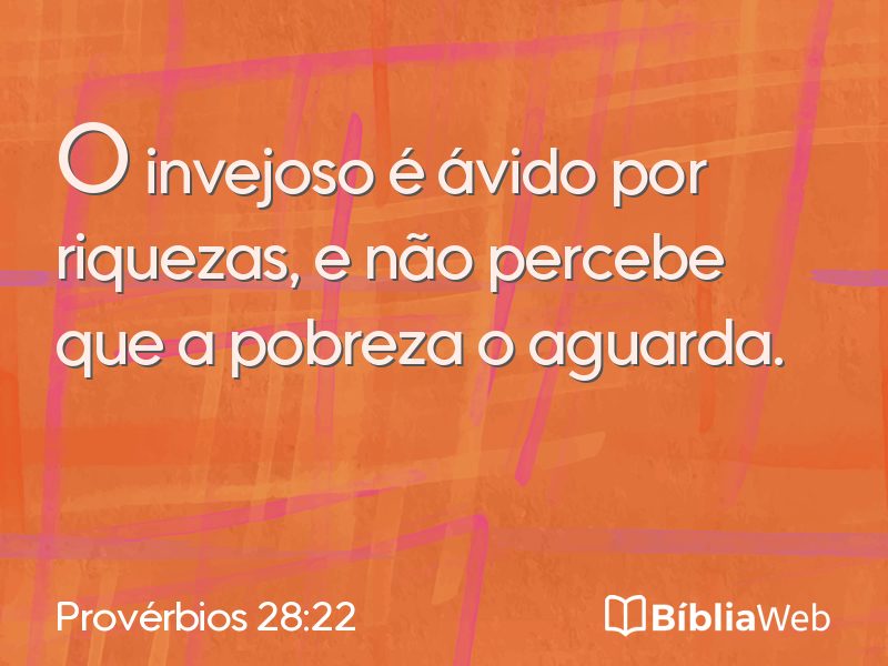 Provérbios 28:22 em imagem para compartilhar