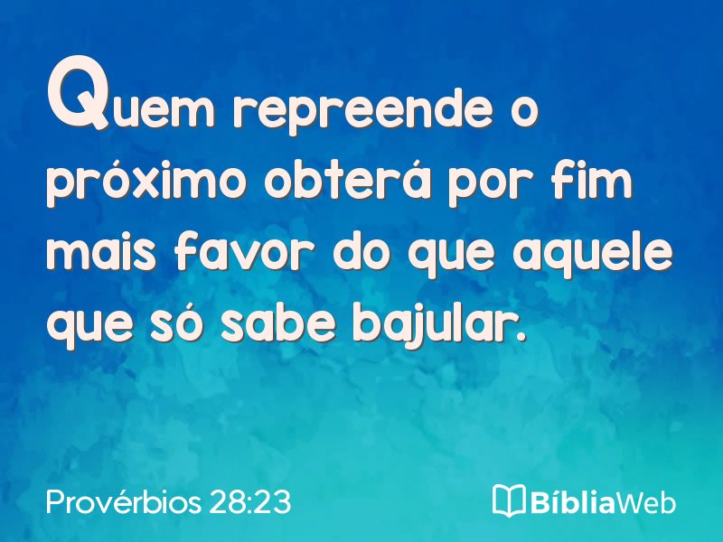 Provérbios 28:23 em imagem para compartilhar