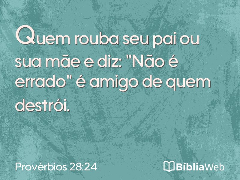 Provérbios 28:24 em imagem para compartilhar