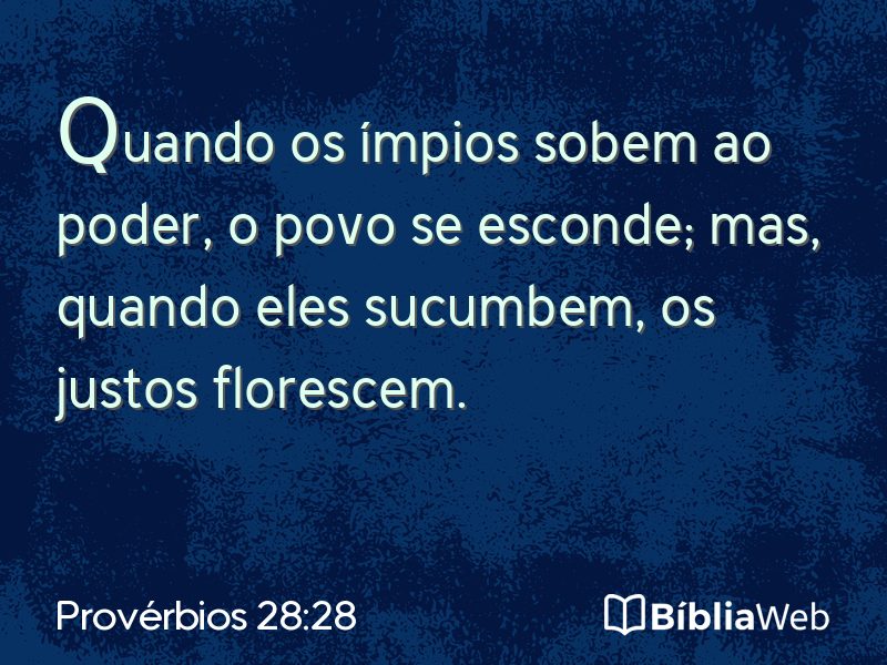 Provérbios 28:28 em imagem para compartilhar