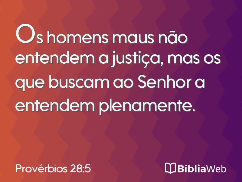 Provérbios 28:5 em imagem para compartilhar