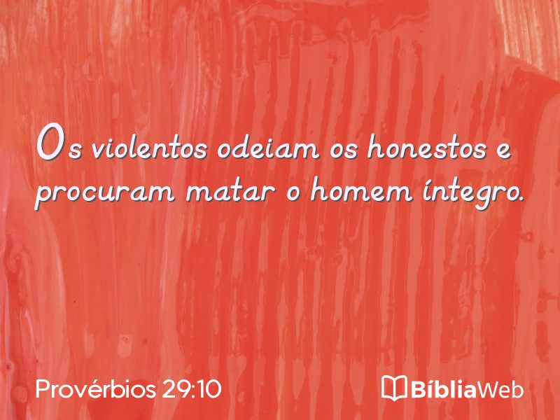 Provérbios 29:10 em imagem para compartilhar