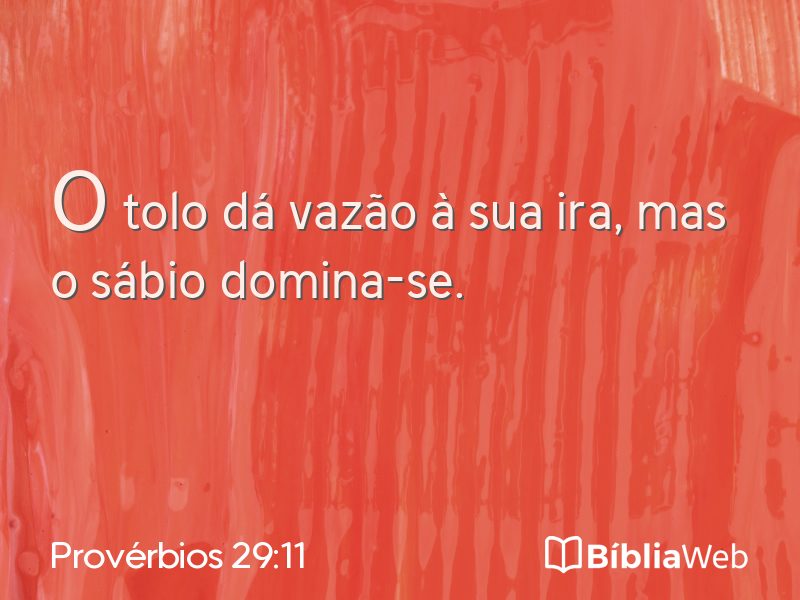 Provérbios 29:11 em imagem para compartilhar