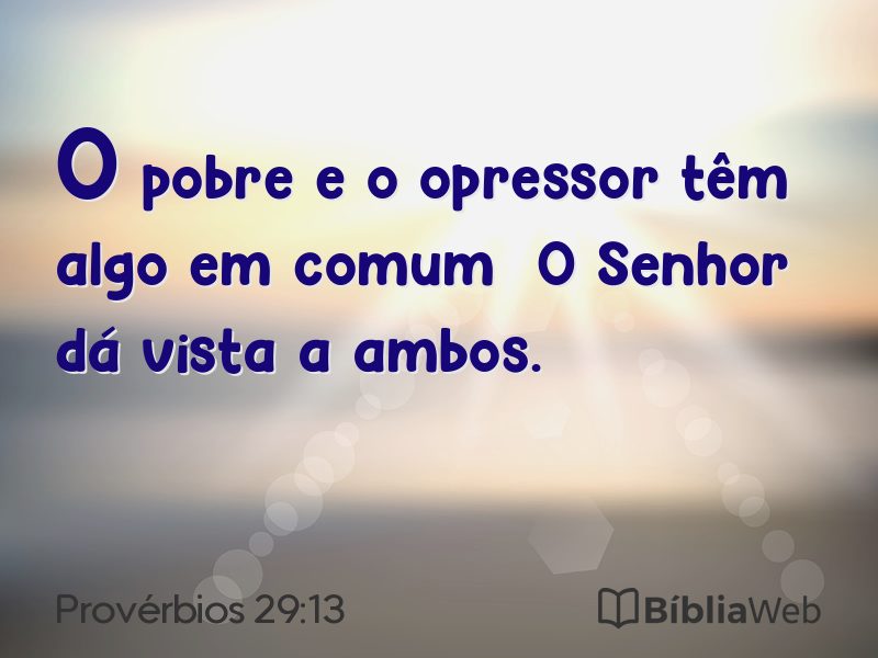 Provérbios 29:13 em imagem para compartilhar